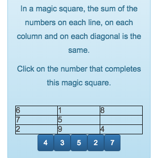  online Flash educational games - Magic Square