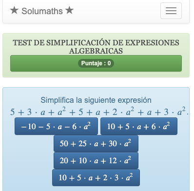 Quiz sobre o número de soluções de uma equação de segundo grau - teste de  matemática online - Solumaths