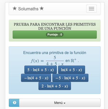 Jogo de cálculo de frações - Quiz de matemática júnior - Solumaths