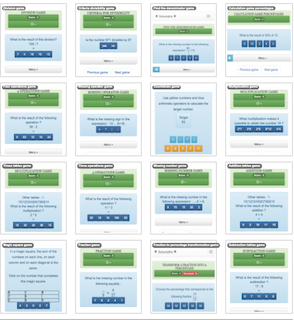 O pequeno quiz de matemática reúne um conjunto de pequenos e divertidos exercícios de matemática on-line para crianças de 7-11 anos.