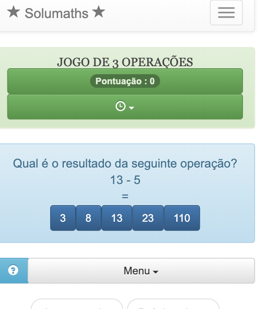 Quizzes e jogos de matemática gratuitos com soluções online - Solumaths