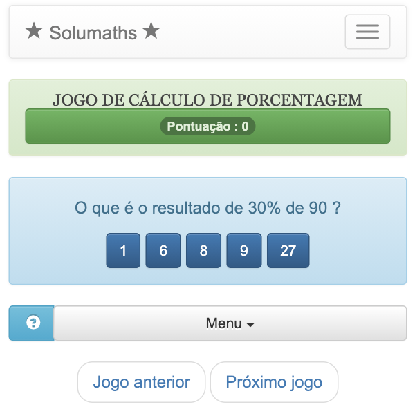 Jogo de tabuadas para crianças - Solumaths