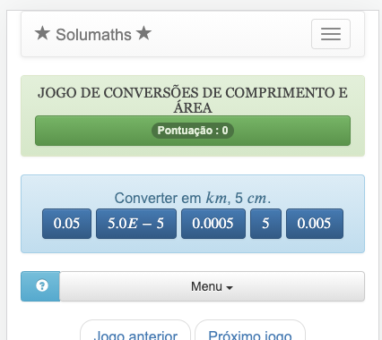 Jogo de cálculo de frações - Quiz de matemática júnior - Solumaths